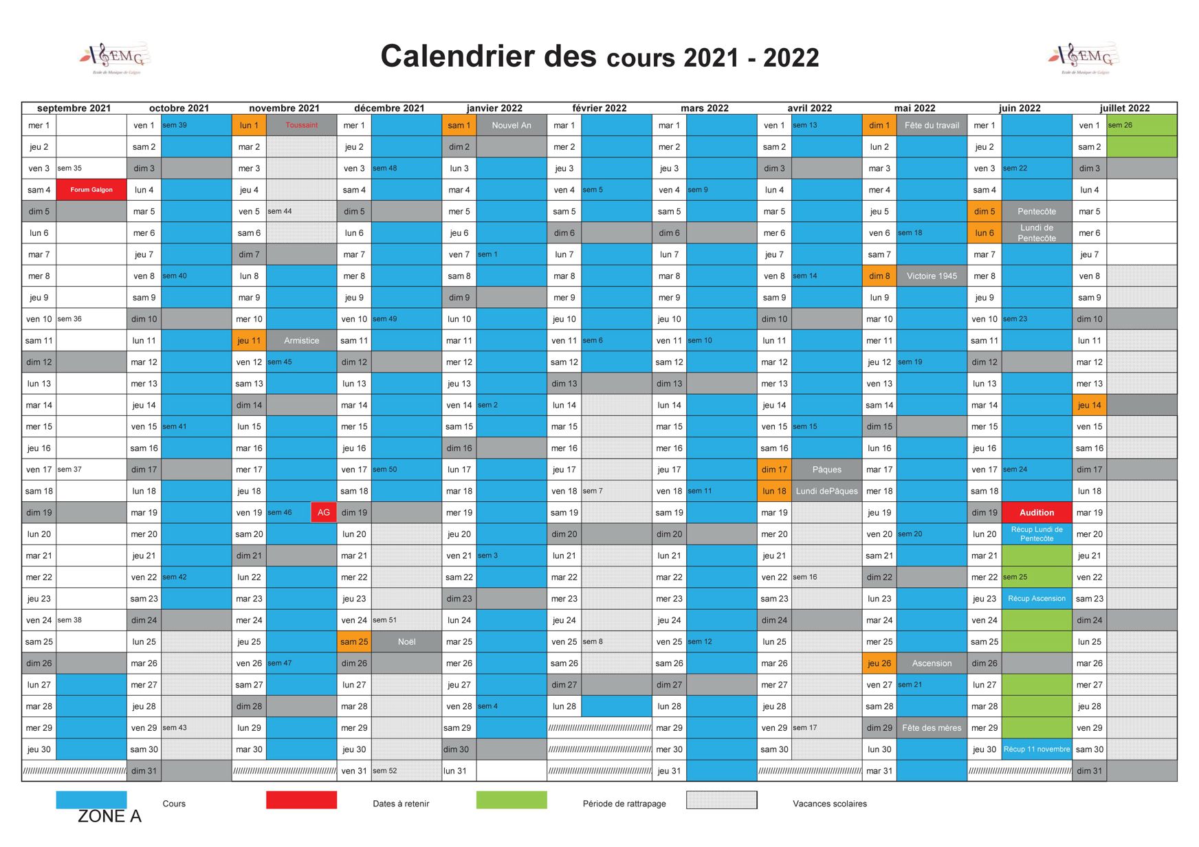 Calendrier 2020 2021 2 moyen